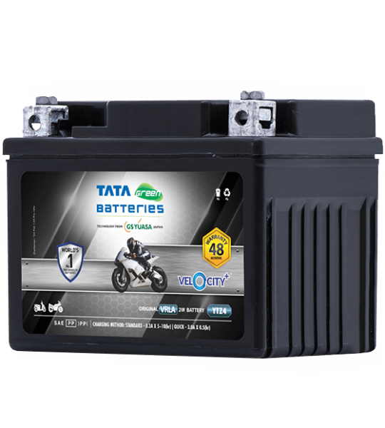 2Wheeler Batteries -VRLA - Velocity Plus - YTZ4